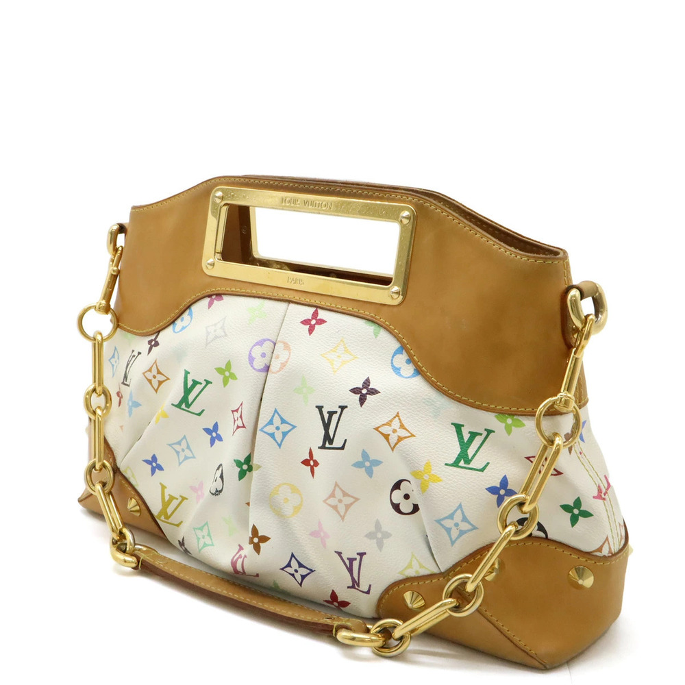 Louis Vuitton Monogram Multicolor Bag Hobo 2way Shoulder White Blanc Judy